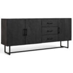 Dressoir Bern - Mangohout Zwart 180cm