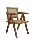 Dining room chair - 56x52x83 - Natural - Teak/rattan