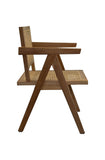 Dining room chair - 56x52x83 - Natural - Teak/rattan