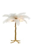 Table lamp E14 65x68 cm FEATHER gold+white