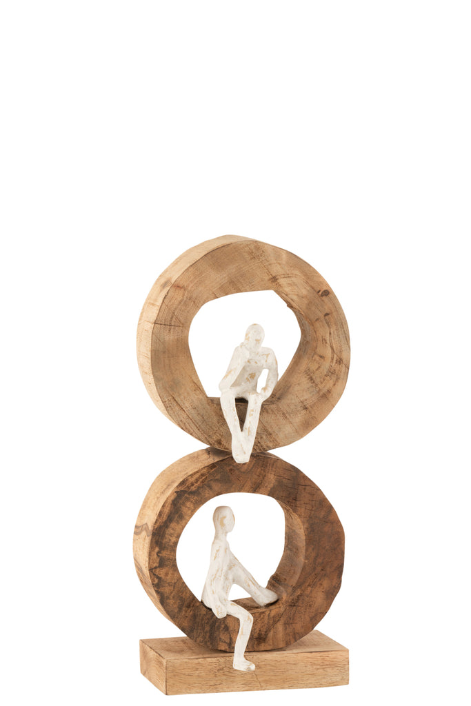 Figure 2 Thinkers Rings Mango Wood/Aluminium Natural/White