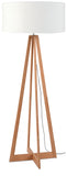 Floor lamp bamboe 4-legs Everest h.158cm/kap 60x30cm - linen white