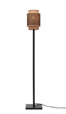 Floor lamp Bhutan bamboo black h.135cm/shade 18x25cm bl/natural