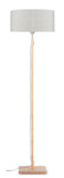 Floor lamp Fuji bamboo h.167cm/shade 47x23cm eco linen - light