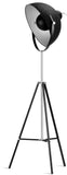 Floor lamp iron 3-legs Hollywood h.183cm/shade dia.53xh.27cm - matt black