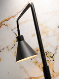 Floor lamp iron Lyon w.80xh.153cm/shade dia.16xh.17cm - black