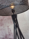 Floor lamp Java 5-legs bamboo bl. h.146cm/shade dia.50xh.22cm - bl.