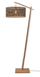 Floor lamp Java bamboo nat. h.176cm/shade dia.50xh.22cm - bl/nat.