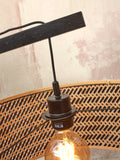 Floor lamp Java bamboo nat. h.176cm/shade dia.50xh.22cm - bl/nat.