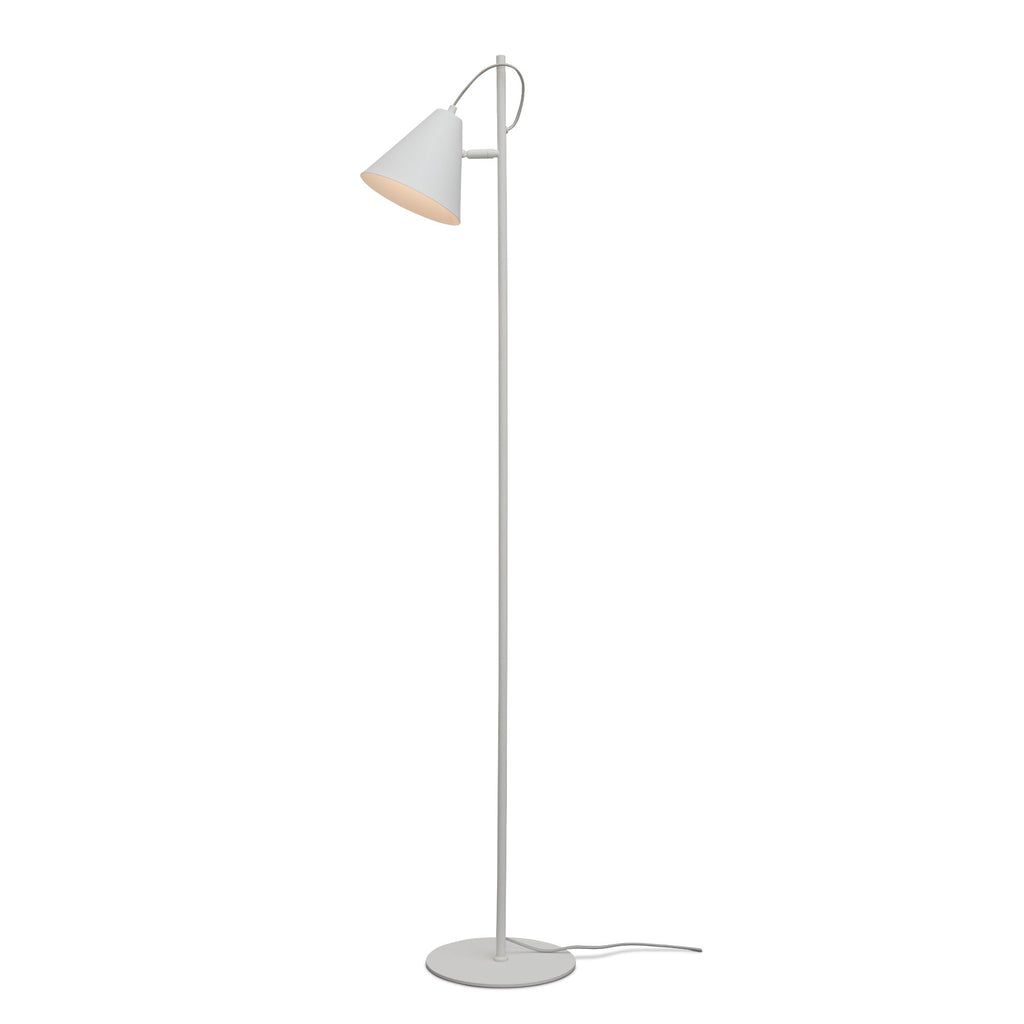 Floor lamp Lisbon pointed shade - white