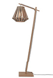 Floor lamp Merapi S bamboo nat. h.150cm/shade diamond 30x30cm - bl/nat.