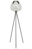 Floor lamp tripod 42x146 cm MAYSON smoked glass+matt black