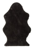 Floor Mat Sheep Fake Fur Black