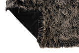 Floor Mat Fake Fur Long Grey/Black/White