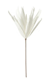 Flower Branch Long Leaves 1 Head Eva White