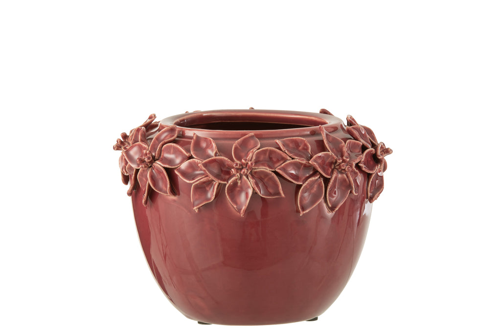 Flowerpot Flower Ceramic Pink Large