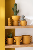 Flowerpot Zenia Ceramic Ochre Large