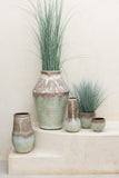 Grasses In Pot Plastic Blue/Green Extra Large