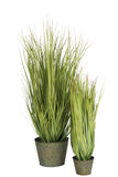 Grasses Wild In Pot Metal Green Plastic Green Large