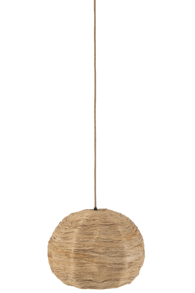 Hanging Lamp Ball Banana Leaf Natural Medium