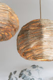 Hanging Lamp Ball Banana Leaf Natural Medium