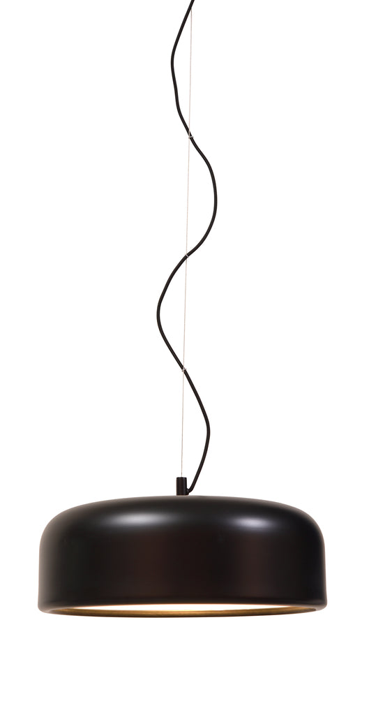 Hanging lamp aluminum Marseille round dia.48 -5xh.17 -5cm - black