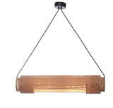 Hanging lamp Bhutan bamboo cylinder 85x18cm - natural