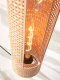 Hanging lamp Bhutan bamboo cylinder 85x18cm - natural