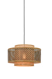 Hanging lamp Bhutan bamboo dia.50x30cm bl./nat. L