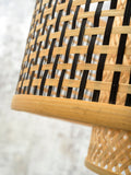 Hanging lamp Bhutan bamboo dia.50x30cm bl./nat. L