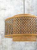 Hanging lamp Bhutan bamboo dia.50x30cm bl./nat. L