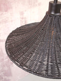 Hanging lamp Borabora rattan dia.40xh.12cm S - black