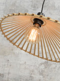 Hanging lamp Bromo bamboo asymm. dia.50x12cm natural - M