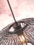 Hanging lamp Cango bamboo ellipse S dia.40x20cm - black