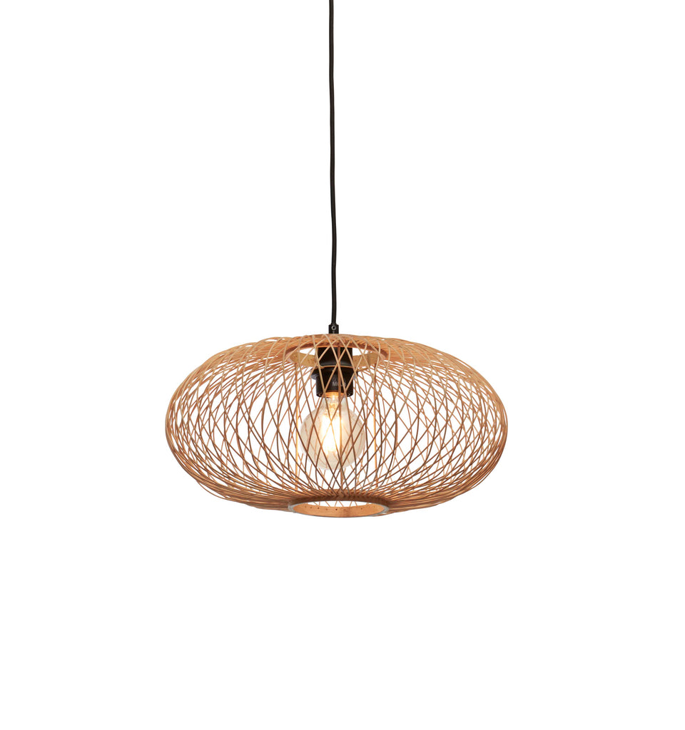 Hanging lamp Cango bamboo ellipse S dia.40x20cm - natural