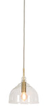 Hanging lamp glass Brussels dia.20xh.22cm transparent/gold - round