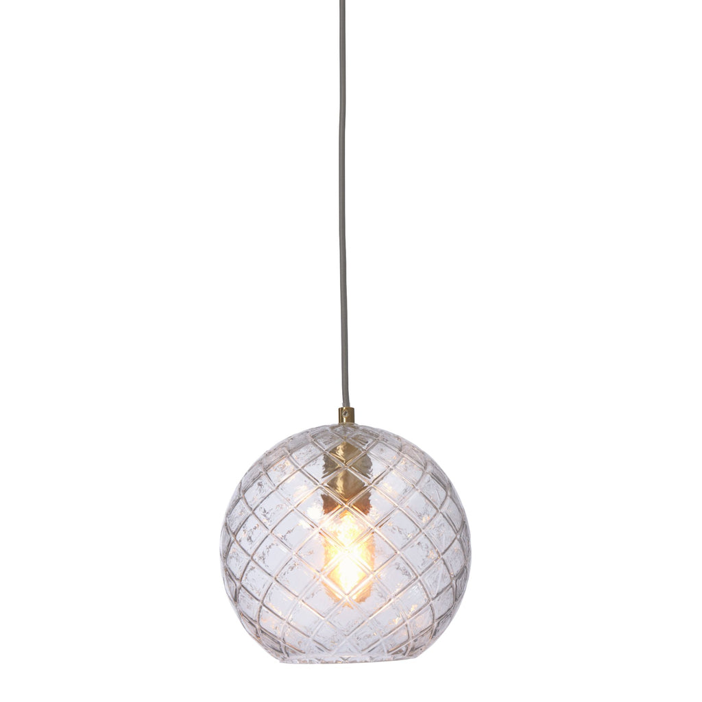 Hanging lamp glass Venice globe - clear