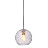 Hanging lamp glass Venice globe - clear