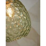 Hanging lamp glass Venice oval - green