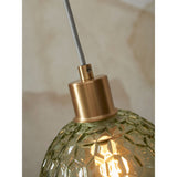 Hanging lamp glass Venice oval - green