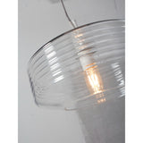 Hanging lamp glass Verona ribbed - clear