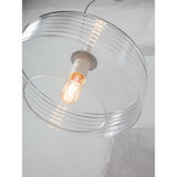 Hanging lamp glass Verona ribbed - clear