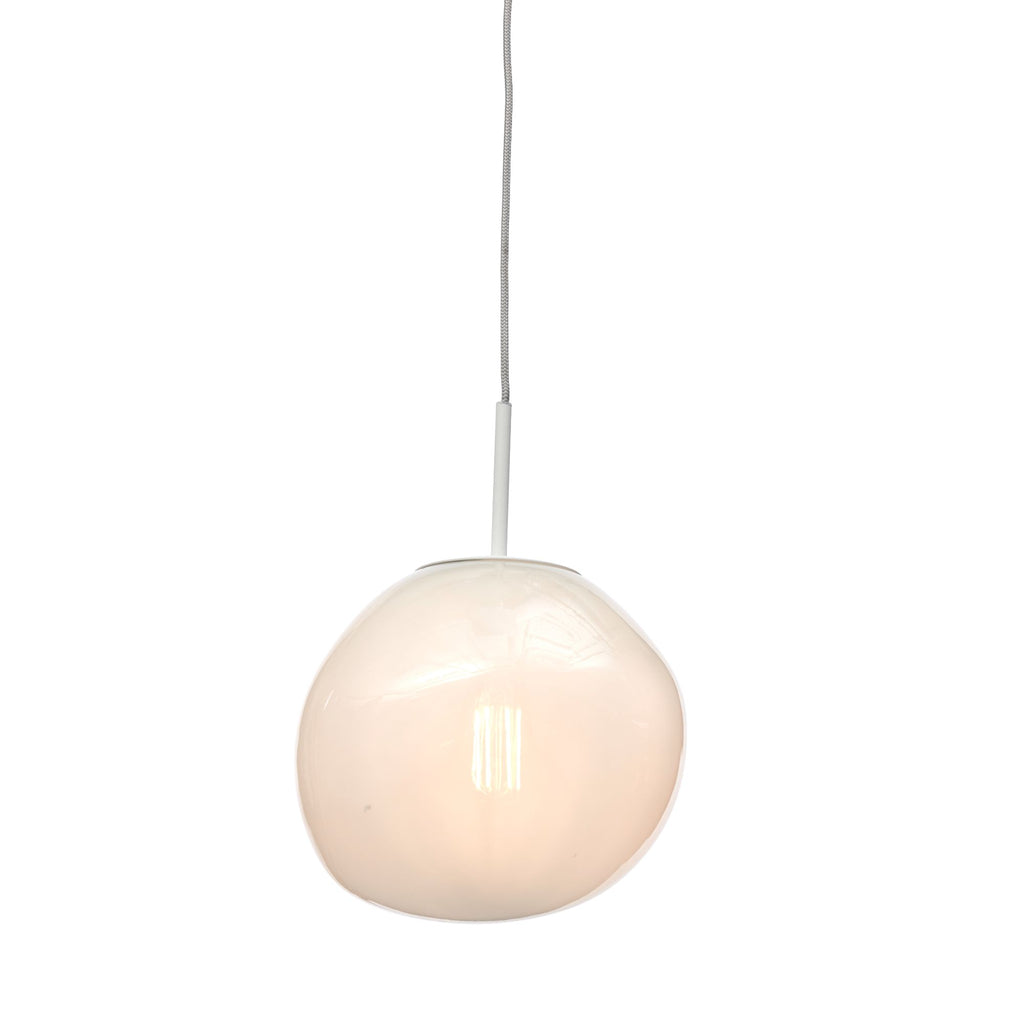 Hanging lamp Helsinki boulder - milk white