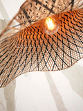 Hanging lamp Ibiza bamboo wavy dia.50xh.15cm bl/natural - S