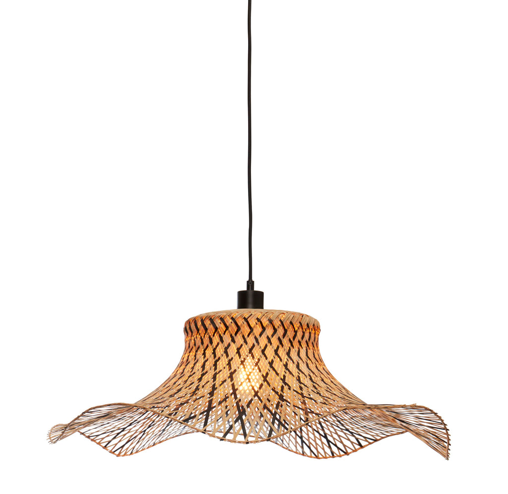 Hanging lamp Ibiza bamboo wavy dia.65xh.20cm bl/natural - L