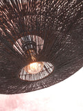 Hanging lamp Iguazu jute/disc S dia.40xh.12cm - black