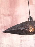 Hanging lamp Iguazu jute/disc S dia.40xh.12cm - black