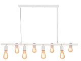 Hanging lamp iron Miami 8-arm l.105xb.28cm adjustable - white