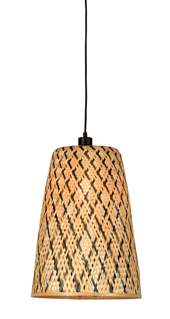 Hanging lamp Kalimantan bamboo/tapered dia.34xh.48cm - S