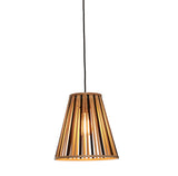 Hanging lamp Merapi bamboo/tapered 30xh.30cm black/natural - S